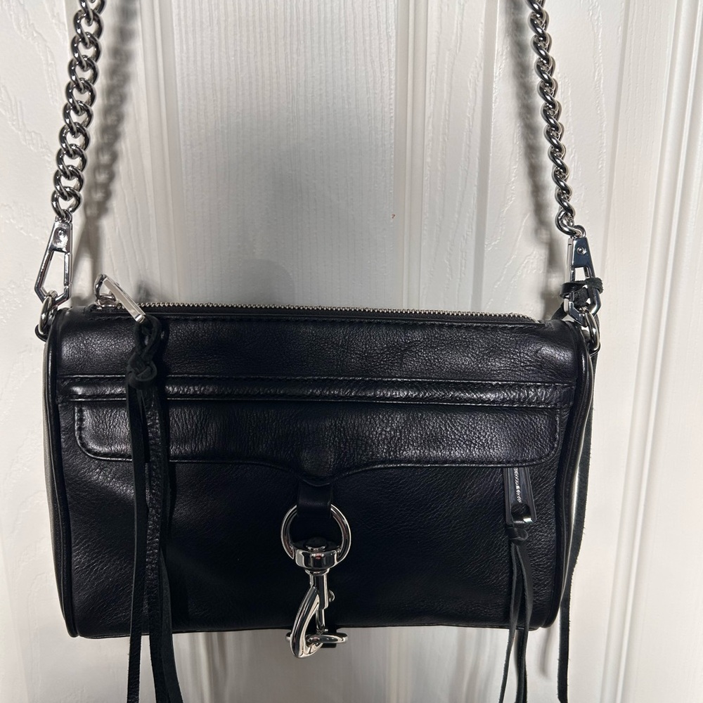 Rebecca Minkoff - Black Leather Chain Strap Bag Mini